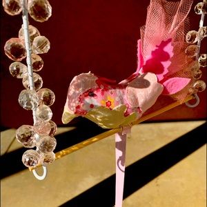 Shabby Chic Pottery Barn Kids Crystal Bird Perch